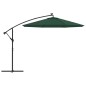 Ombrellone Pensile con Luci LED 300 cm Verde Palo in Metallo Ombrellone Pensile con Luci LED 300 cm Verde Palo in Metallo