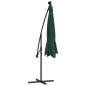 Ombrellone Pensile con Luci LED 300 cm Verde Palo in Metallo Ombrellone Pensile con Luci LED 300 cm Verde Palo in Metallo