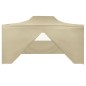 Tenda Pieghevole Pop-Up 4 Pareti Laterali 3x4,5 m Bianco Crema Tenda Pieghevole Pop-Up 4 Pareti Laterali 3x4,5 m Bianco Crema