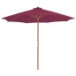 Ombrellone da Esterni con Palo in Legno 300 cm Rosso Bordò Ombrellone da Esterni con Palo in Legno 300 cm Rosso Bordò