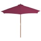 Ombrellone da Esterni con Palo in Legno 300 cm Rosso Bordò Ombrellone da Esterni con Palo in Legno 300 cm Rosso Bordò