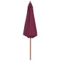 Ombrellone da Esterni con Palo in Legno 300 cm Rosso Bordò Ombrellone da Esterni con Palo in Legno 300 cm Rosso Bordò