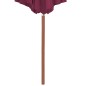 Ombrellone da Esterni con Palo in Legno 300 cm Rosso Bordò Ombrellone da Esterni con Palo in Legno 300 cm Rosso Bordò
