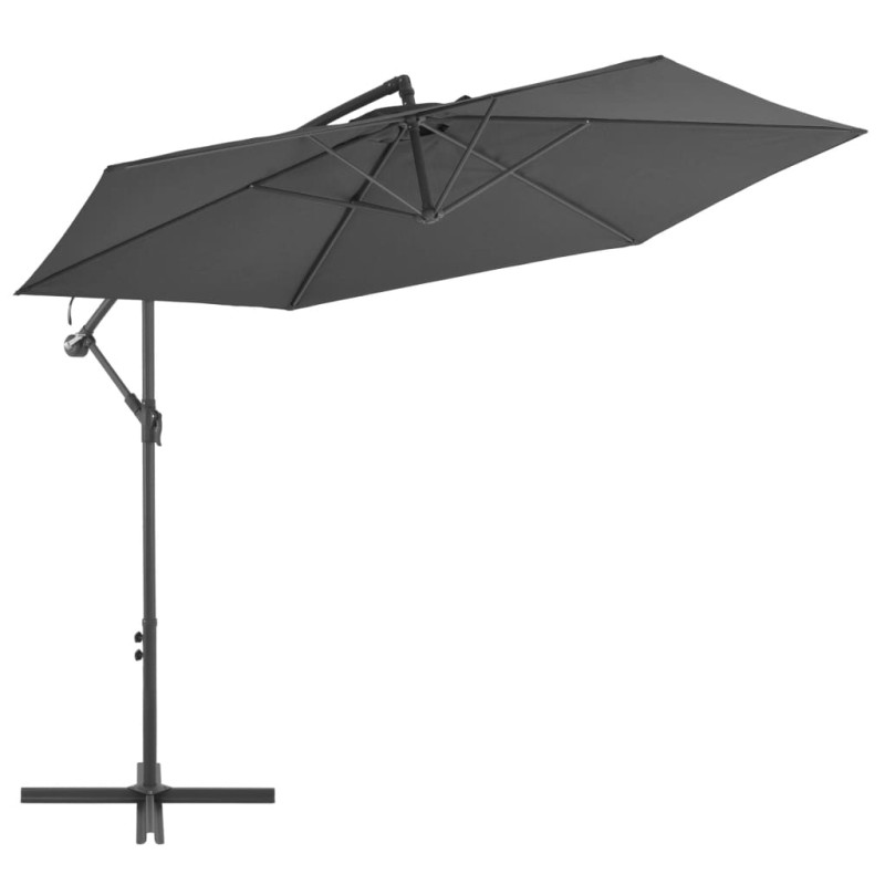 vidaXL Ombrellone a Sbalzo Palo in Alluminio 300 cm Antracite vidaXL Ombrellone a Sbalzo Palo in Alluminio 300 cm Antracite