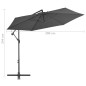 vidaXL Ombrellone a Sbalzo Palo in Alluminio 300 cm Antracite vidaXL Ombrellone a Sbalzo Palo in Alluminio 300 cm Antracite