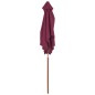 Ombrellone da Esterni con Palo in Legno 150x200 cm Rosso Bordò Ombrellone da Esterni con Palo in Legno 150x200 cm Rosso Bordò