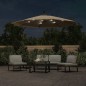 Ombrellone a Sbalzo con LED e Palo in Acciaio 300 cm Talpa Ombrellone a Sbalzo con LED e Palo in Acciaio 300 cm Talpa