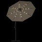 Ombrellone a Sbalzo con LED e Palo in Acciaio 300 cm Talpa Ombrellone a Sbalzo con LED e Palo in Acciaio 300 cm Talpa