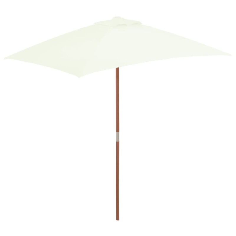 Ombrellone da Esterni con Palo in Legno 150x200 cm Sabbia Ombrellone da Esterni con Palo in Legno 150x200 cm Sabbia