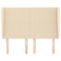 Testiera ad Orecchio Crema 147 x 23 x 118/128 cm in Tessuto Testiera ad Orecchio Crema 147 x 23 x 118/128 cm in Tessuto