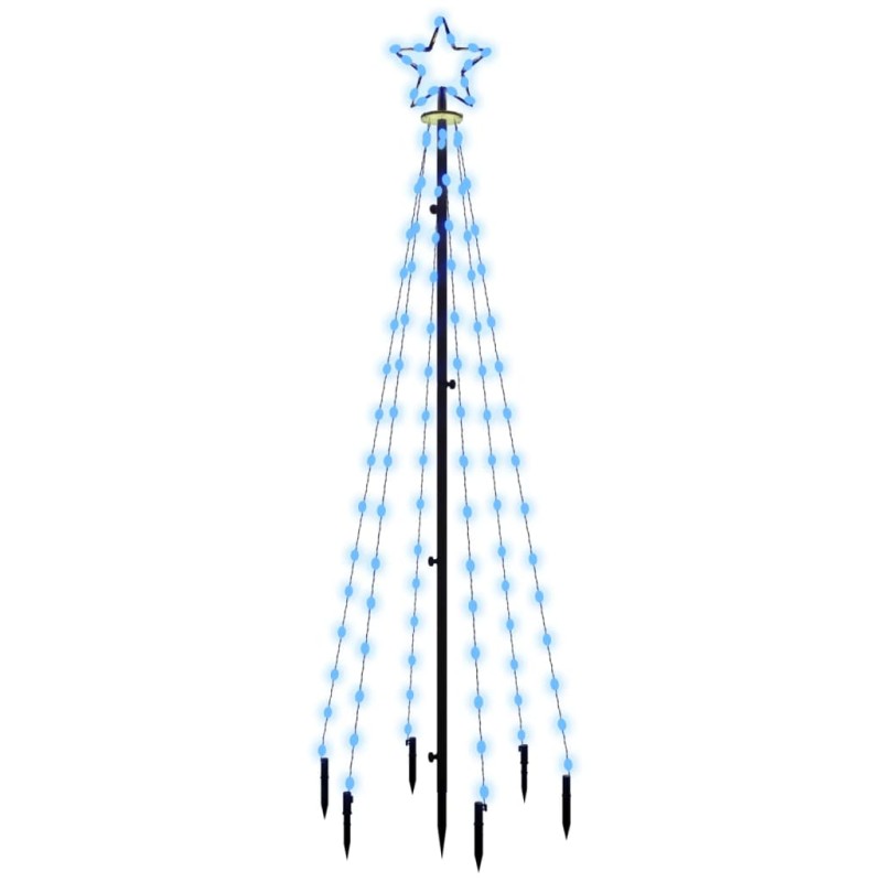 Albero di Natale con Puntale Blu 108 LED 180 cm Albero di Natale con Puntale Blu 108 LED 180 cm