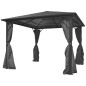 Gazebo con Tenda Antracite in Alluminio 300x300 cm Gazebo con Tenda Antracite in Alluminio 300x300 cm