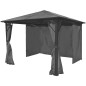 Gazebo con Tenda Antracite in Alluminio 300x300 cm Gazebo con Tenda Antracite in Alluminio 300x300 cm