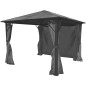 Gazebo con Tenda Antracite in Alluminio 300x300 cm Gazebo con Tenda Antracite in Alluminio 300x300 cm