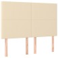 Testiere 4 pz Crema 72x5x78/88 cm in Tessuto Testiere 4 pz Crema 72x5x78/88 cm in Tessuto