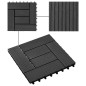 Piastrelle per Decking in WPC 11 pz 30x30cm 1 mq Nero Piastrelle per Decking in WPC 11 pz 30x30cm 1 mq Nero