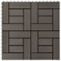 Piastrelle per Decking in WPC 11 pz 30x30cm 1mq Marrone Scuro Piastrelle per Decking in WPC 11 pz 30x30cm 1mq Marrone Scuro
