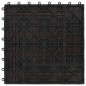 Piastrelle per Decking in WPC 11 pz 30x30cm 1mq Marrone Scuro Piastrelle per Decking in WPC 11 pz 30x30cm 1mq Marrone Scuro