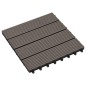 Piastrelle per Decking in WPC 11 pz 30x30cm 1mq Marrone Scuro Piastrelle per Decking in WPC 11 pz 30x30cm 1mq Marrone Scuro