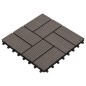 Piastrelle per Decking in WPC 11 pz 30x30cm 1mq Marrone Scuro Piastrelle per Decking in WPC 11 pz 30x30cm 1mq Marrone Scuro