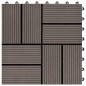 Piastrelle per Decking in WPC 11 pz 30x30cm 1mq Marrone Scuro Piastrelle per Decking in WPC 11 pz 30x30cm 1mq Marrone Scuro