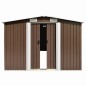 Capanno da Giardino Marrone 257x990x181 cm in Acciaio Zincato Capanno da Giardino Marrone 257x990x181 cm in Acciaio Zincato
