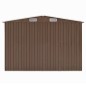 Capanno da Giardino Marrone 257x990x181 cm in Acciaio Zincato Capanno da Giardino Marrone 257x990x181 cm in Acciaio Zincato