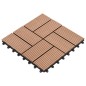 Piastrelle per Decking in WPC 11 pz 30x30cm 1mq Marrone Piastrelle per Decking in WPC 11 pz 30x30cm 1mq Marrone