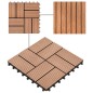 Piastrelle per Decking in WPC 11 pz 30x30cm 1mq Marrone Piastrelle per Decking in WPC 11 pz 30x30cm 1mq Marrone
