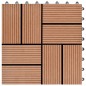Piastrelle per Decking in WPC 11 pz 30x30cm 1mq Marrone Piastrelle per Decking in WPC 11 pz 30x30cm 1mq Marrone