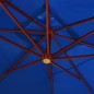 Ombrellone a Sbalzo con Palo in Legno 400x300 cm Blu Ombrellone a Sbalzo con Palo in Legno 400x300 cm Blu