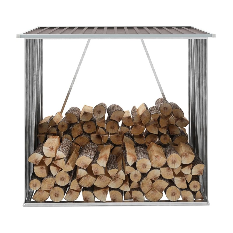 Capannone da Giardino in Acciaio Zincato 163x83x154 cm Marrone Capannone da Giardino in Acciaio Zincato 163x83x154 cm Marrone