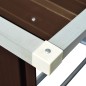 Capannone da Giardino in Acciaio Zincato 163x83x154 cm Marrone Capannone da Giardino in Acciaio Zincato 163x83x154 cm Marrone