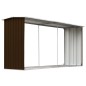 Capannone da Giardino in Acciaio Zincato 330x92x153cm Marrone Capannone da Giardino in Acciaio Zincato 330x92x153cm Marrone