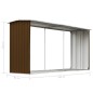 Capannone da Giardino in Acciaio Zincato 330x92x153cm Marrone Capannone da Giardino in Acciaio Zincato 330x92x153cm Marrone