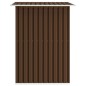 Capanno Attrezzi da Giardino Marrone 204x132x186 cm in Acciaio