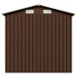 Capanno Attrezzi da Giardino Marrone 204x132x186 cm in Acciaio