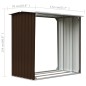 Capannone in Acciaio Zincato 172x91x154 cm Marrone Capannone in Acciaio Zincato 172x91x154 cm Marrone