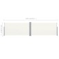 Tenda da Sole Laterale Retrattile 160x600 cm Crema Tenda da Sole Laterale Retrattile 160x600 cm Crema