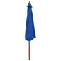 Ombrellone da Esterni con Palo in Legno 350 cm Blu Ombrellone da Esterni con Palo in Legno 350 cm Blu