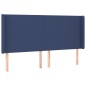 Testiera ad Orecchio Blu 203x16x118/128 cm in Tessuto Testiera ad Orecchio Blu 203x16x118/128 cm in Tessuto