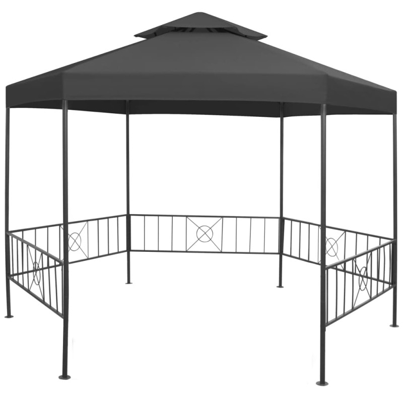 Gazebo da Giardino 323x275x265 cm Antracite Gazebo da Giardino 323x275x265 cm Antracite