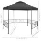 Gazebo da Giardino 323x275x265 cm Antracite Gazebo da Giardino 323x275x265 cm Antracite