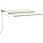 vidaXL Tenda da Sole Retrattile Manuale con LED 3x2,5 m Crema