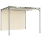 Gazebo da Giardino con Tenda Laterale 3x3x2,25m Crema Gazebo da Giardino con Tenda Laterale 3x3x2,25m Crema