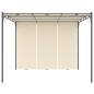 Gazebo da Giardino con Tenda Laterale 3x3x2,25m Crema Gazebo da Giardino con Tenda Laterale 3x3x2,25m Crema