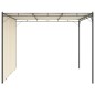 Gazebo da Giardino con Tenda Laterale 3x3x2,25m Crema Gazebo da Giardino con Tenda Laterale 3x3x2,25m Crema