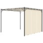 Gazebo da Giardino con Tenda Laterale 3x3x2,25m Crema Gazebo da Giardino con Tenda Laterale 3x3x2,25m Crema