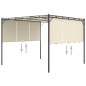 Gazebo da Giardino con Tenda Laterale 3x3x2,25m Crema Gazebo da Giardino con Tenda Laterale 3x3x2,25m Crema