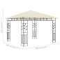 Gazebo con Zanzariera 3x3x2,73 m Crema 180 g/m² Gazebo con Zanzariera 3x3x2,73 m Crema 180 g/m²